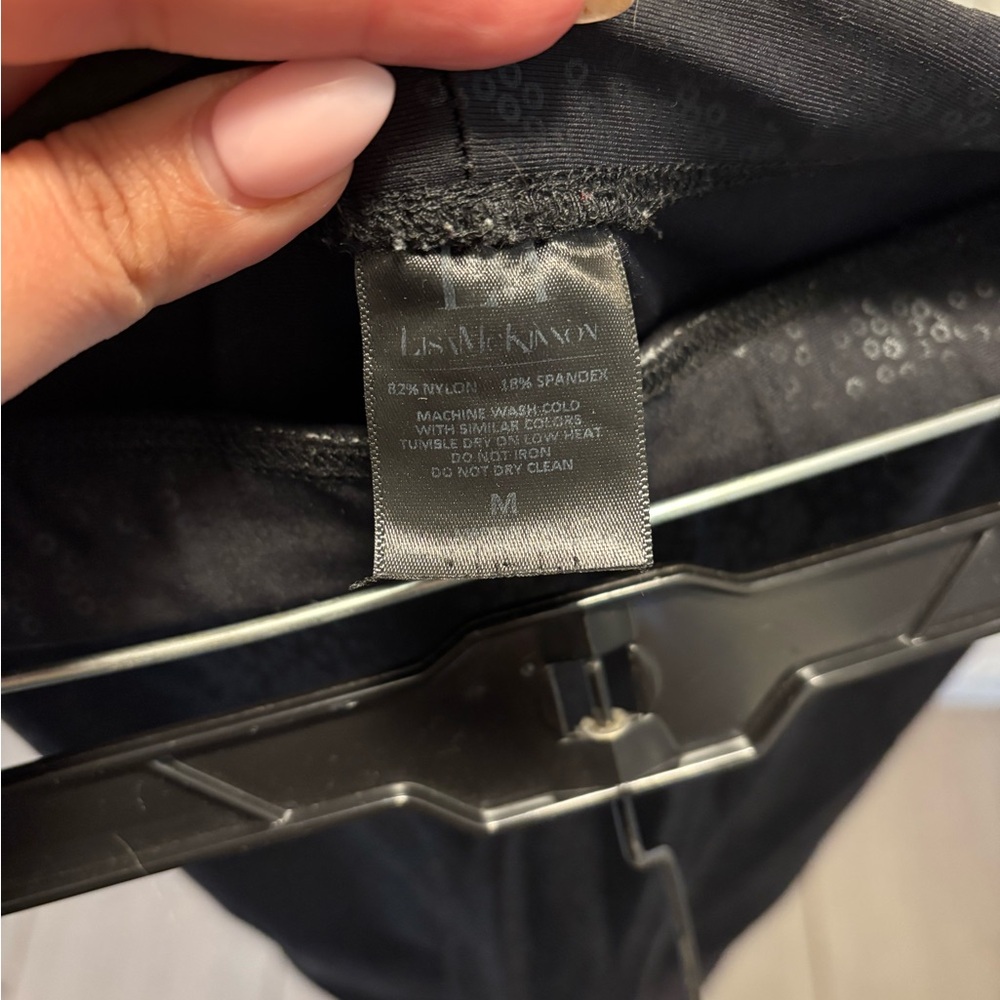 Lisa Mckinnon Black Sequin Patterned Skating Legg… - image 3